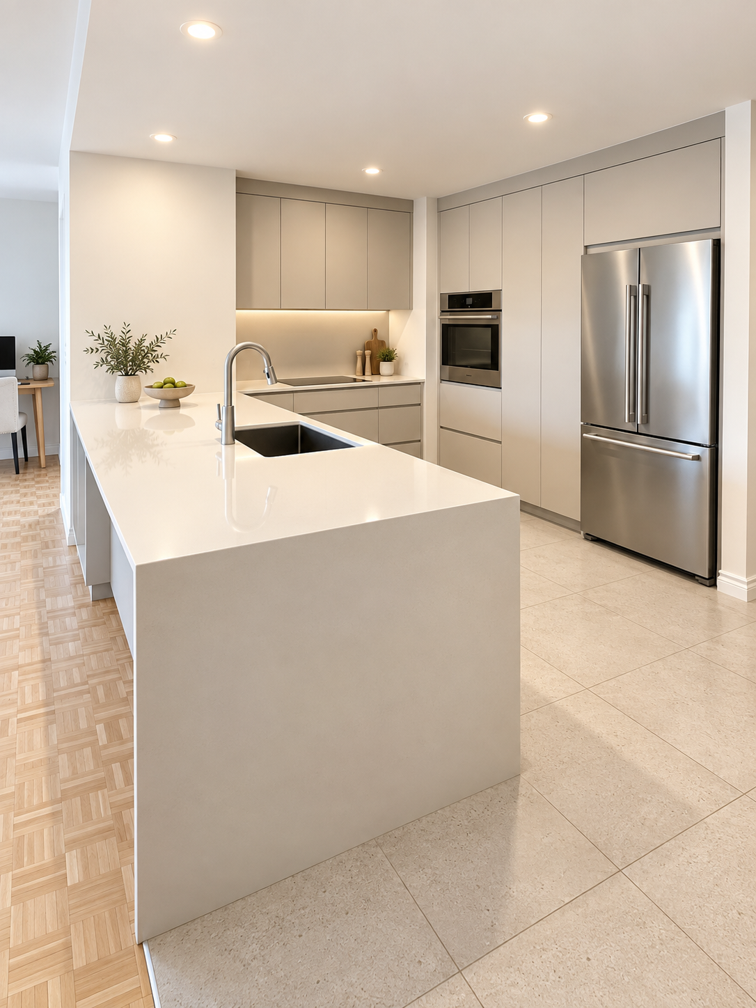 Minimalist Handleless Kitchen